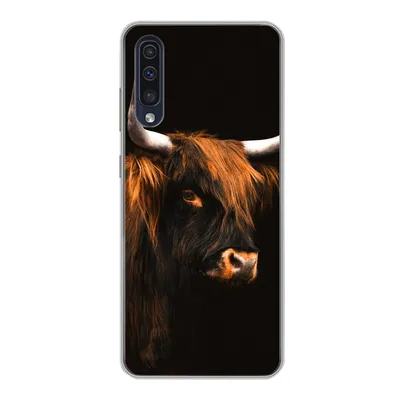 Produktbild von MuchoWow® Handyhülle Schutzhülle Hülle für Samsung Galaxy A30s Schottischer Highlander - Vlies - Kuh Silikon Softcase Handy Hülle - Karteninhaber