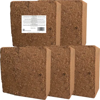 Produktbild von Kokosfaserziegel 5 x 70 Liter, gesamt: 350 Liter (0,14 €/l), ca. 5 kg je Ziegel