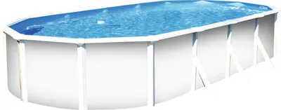 Zdjęcie produktu dla Basen ze stalową ścianką Planet Pool CLASSIC 610 x 320 x 120 cm ze skimmerem niebiesko-biały