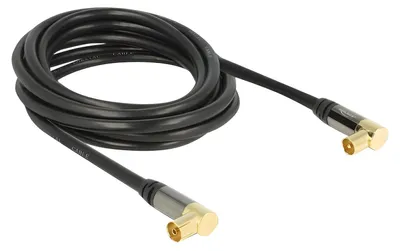 Produktbild von DeLOCK 88916, 3 m, RG-6/U, IEC, IEC, Schwarz