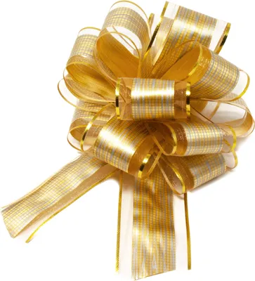 Produktbild von Oblique Unique Geschenkschleife Deko Schleife für Geschenke Tüten Zuckertüte Weihnachten Geschenkdeko - gold