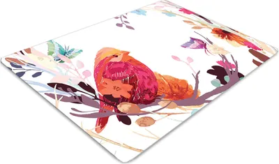Obrázek produktu pro Ochranná rohož - Ochranná rohož na židli - Podlahová rohož - 120x90 cm - Ptáci na větvi