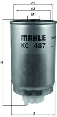 Produktbild von Kraftstofffilter MAHLE KC 487 für FIAT Freemont (345) Anschraubfilter