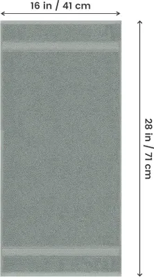 Produktbild von Famanu Handtücher 6er Set - 100% Baumwolle - Sehr saugfähig - 41 x 71 cm - Kühl Grau