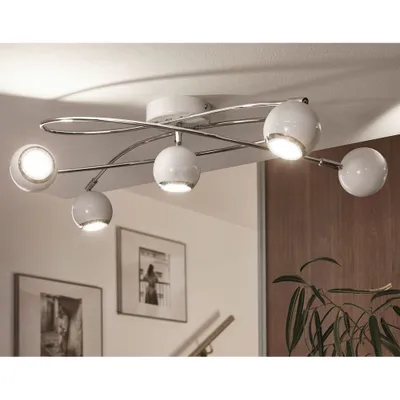 Image de Eglo 94252 Locanda LED Plafonnier 5 x 3 W acier blanc chrome