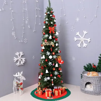 Produktbild von Weihnachtsbaum künstliche Künstliche Tanne Christbaum – inkl Ständer Weihnachtsstern 2 – 1 m – Grün