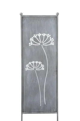 Produktbild von Stele Metall grau Sichtschutz "Dolde" H165cm x B52cm Windschutz Dekowand Deko