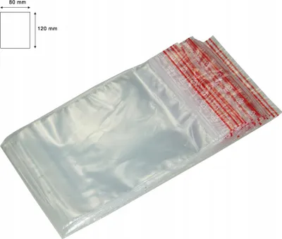 Obrázok produktu pre Vrecká so zipsom 80 x 120 mm, 100 ks, priehľadné