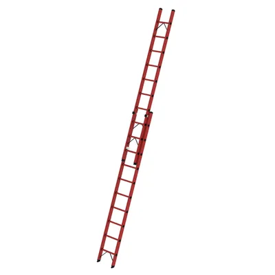 Produktbild von MUNK Vollkunststoff Sprossen-Schiebeleiter 2x10 Sprossen