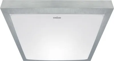 Obrázek produktu pro Koupelnový plafón moderní stříbrný čtvercový 37 cm neutrální barva LED 24W ALEX Struhm
