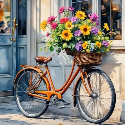 Produktbild von Rötting Design BASTELIDEE 5d Diamond Painting Set  Motiv das Blumenfahrrad