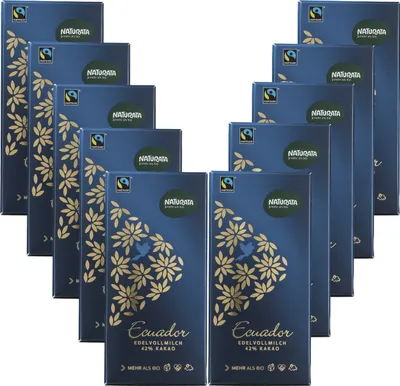 Produktbild von NATURATA  ECUADOR EDELVOLLMILCH 42%, 10 x100 G