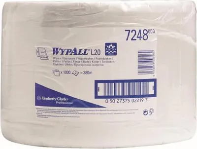 Produktbild von Wischtücher Wypall L20 Extra 2-lagig 38x23,5cm Großrolle weiß