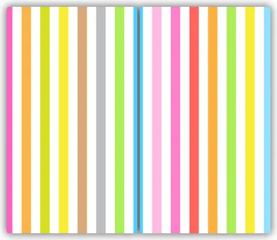 Produktbild von Tulup Glas-Herdabdeckplatte - 2x30x52cm - Glaskeramikkochfeld-Abdeckung Spritzschutz Zweiteilig Farbige Streifen