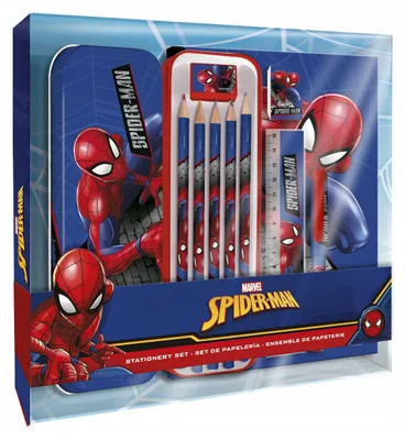Obrázok produktu pre Sada 11 v 1 – školské potreby SPIDER-MAN: puzdro na ceruzky, pastelky, zošit A5 / SP50046