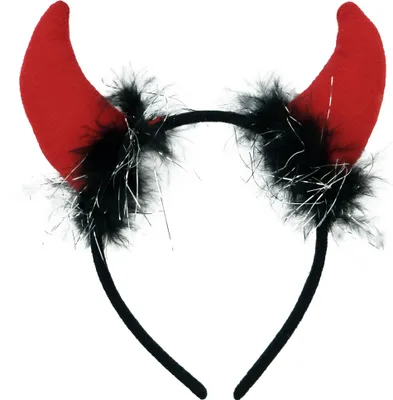 Produktbild von Haarreif Teufelshörner Teufelin mit Glitter Haarreifen Haarschmuck Karneval Kostüm