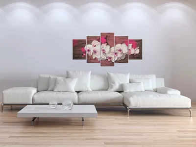 Image de Tableau acoustique Fleurs 200 x 100 cm Tableaux Mousse acoustique Absorbeur acoustique haute performance Isolation acoustique Toile 5 pièces Tableau mural Acoustique intérieure Isolation acoustique 020110-51