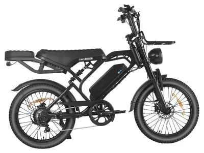 Immagine prodotto di V20 Pro Skinny - Bicicletta elettrica con lucchetto a catena - 20 pollici - Motore 250W - Autonomia 60 km - 7 marce - Freni a disco idraulici - Batteria 720Wh - Forcella ammortizzata - Nero
