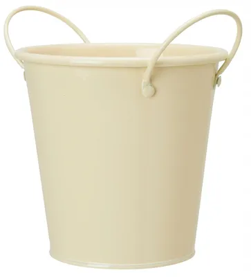 Produktbild von Donika Metall-Übertopf Gelb Dekorativ mit Griffen 13cm