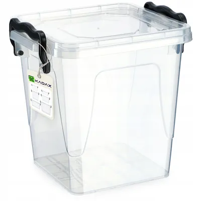 Produktbild von KADAX Aufbewahrungsbox mit Deckel, Robuster Plastikbehälter aus Kunststoff 1,8L