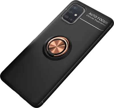 Produktbild von NALIA 360° Ring Handyhülle für Samsung Galaxy A51, Robuste Silikon Handy Schutzhülle Rose Gold