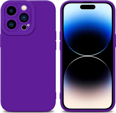 Produktbild von Cadorabo Hülle für Apple iPhone 14 PRO Schutz Hülle in Lila TPU Silikon Etui Case Handyhülle