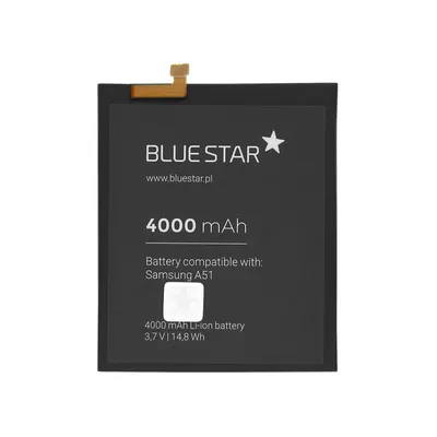 Image de Blue Star, batterie de remplacement (4000 mAh, lithium-ion) pour Samsung Galaxy A51, noire