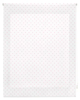 Stoff-Rollo, Weiß/Rosa, 140 x 250 cm, halbtransparent