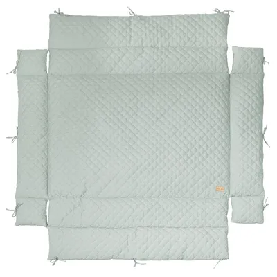 Produktbild von roba Laufgittereinlage 'roba Style' für Laufgitter 75 x 100 - 100 x 100 cm - Gesteppte Einlage mit Seitenpolsterung - Frosty Green