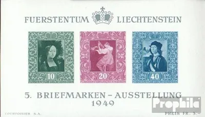 Produktbild von Briefmarken Liechtenstein 1949 Mi Block5 (kompl.Ausg.) gestempelt Briefmarkenausstellung