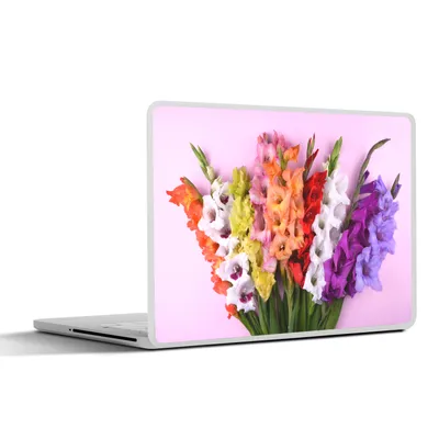 Produktbild von MuchoWow® Laptop Aufkleber Sticker Cover Gladiolen - Blumen - Farben 36.5x27.5 cm - Laptop-Sticker