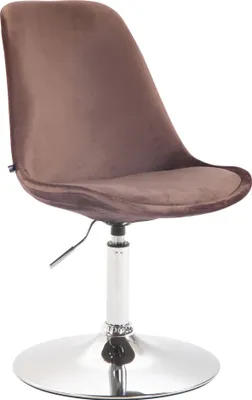 Produktbild von TPFLiving Esszimmerstuhl Mavic Samt Gestell Metall chrom braun