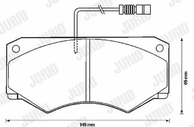 Produktbild von JURID Bremsbeläge Satz Vorne passend für MERCEDES-BENZ T1 Bus (601) 571825J