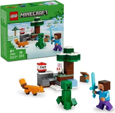 Produktbild von LEGO Minecraft Die Abenteuer von Steve in der Taiga, Bauset, ab 6 Jahren, mit Creeper