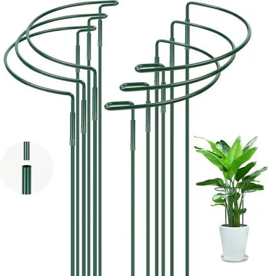 Produktbild von Pflanzenstäbe 6 Stück 25x40CM Metall Halbrund für Tomaten und Blumen