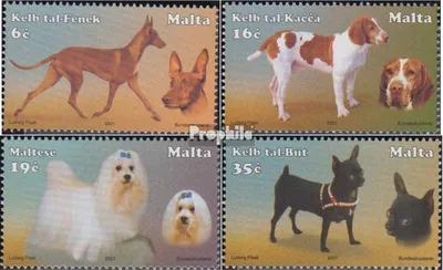 Produktbild von Briefmarken Malta 2001 Mi 1199-1202 (kompl.Ausg.) postfrisch Hunde