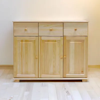 Produktbild von Anrichte, Kiefer massiv, Breite: 118 cm, Farbe: Natur
