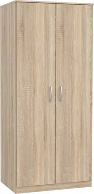 Produktbild von Furniture24 Kleiderschrank NIKO NIKS80, Schrank, 2 Türiger Drehtürenschrak, Universalschrank mit Kleiderstange und 1 Einlegeboden Sonoma Eiche