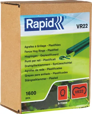 Zdjęcie produktu dla Rapid 40108811, Pierścienie zaciskowe, Zielony, 1390 szt., FP222, 5 - 11 mm, Pudełko