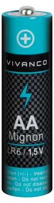 Image de VIVanco™Pack de 8 piles alcalines AA 1,5 V