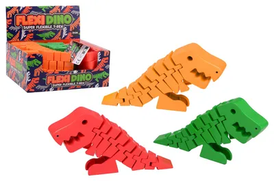 Image de Johntoy Jouet dinosaure flexible T-Rex 21 cm multicolore