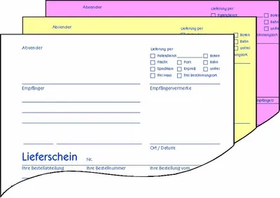 Produktbild von Formularbuch Lieferschein A5 VE=10x3x50 Blatt