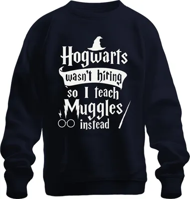 Produktbild von Hogwarts wasn't hiring so I teach Muggles instead Harry Sweatshirt Pullover, Navy, 3XL