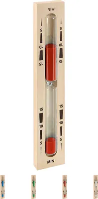 Produktbild von Sauna-Sanduhr aus Holz, Sauna Uhr, Saunazubehör, Zeitanzeige, Eieruhr, Saunauhr