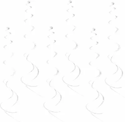 Produktbild von Oblique Unique 6 Wirbel Spiral Deckenhänger Girlande mit Spiegeleffekt - weiß