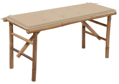 Produktbild von vidaXL Klappbare Gartenbank mit Auflage 118 cm Bambus
