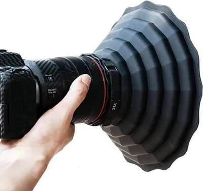 Immagine prodotto di Paraluce in silicone con rivestimento antiriflesso, 77 mm/82 mm, per obiettivi di fotocamere DSLR Canon e Nikon, paraluce pieghevole, protezione dell'obiettivo