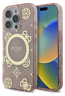 Obrázek produktu pro Etui Guess Iml Peony On 4G Background Magsafe Na Iphone 16 Pro - Různé
