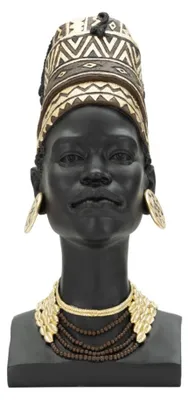 Image de Mauro Ferretti Buste Massai Woman Cup 21,5x27,5x45 cm noir