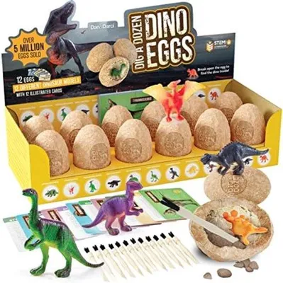 Image de Lot de 12 œufs surprise « œufs de dinosaures » pour enfants